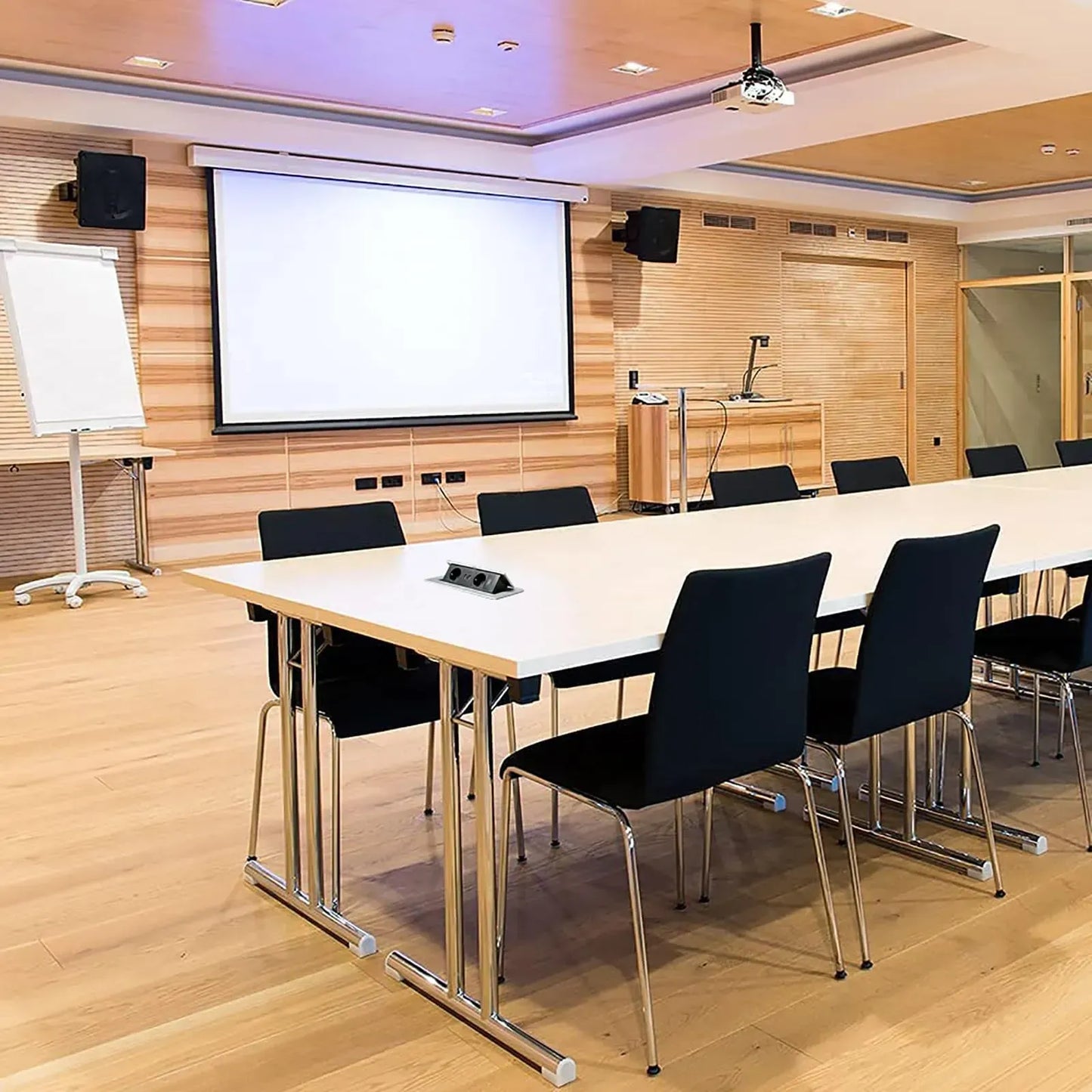 Table top hidden socket