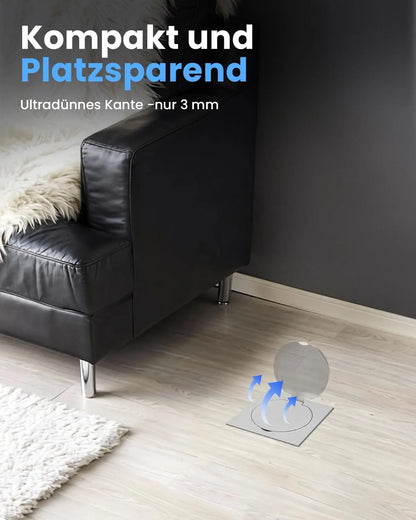 Floor Socket Single Plug Stainless Steel Floor Tank Electric Floor Socket Indoor
