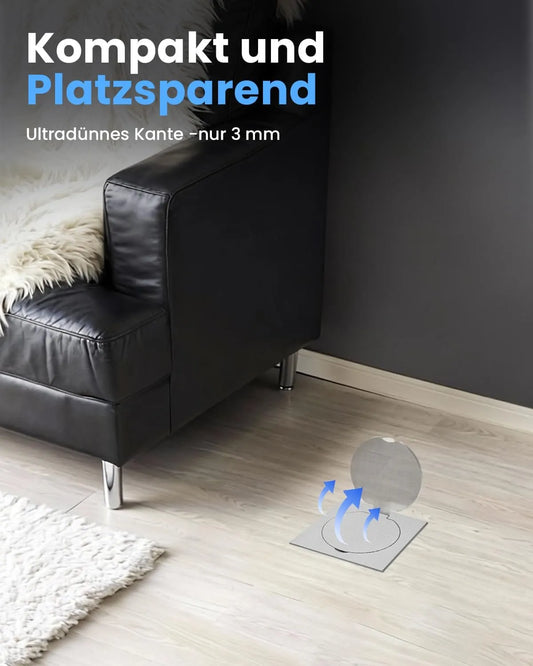 Floor Socket Single Plug Stainless Steel Floor Tank Electric Floor Socket Indoor
