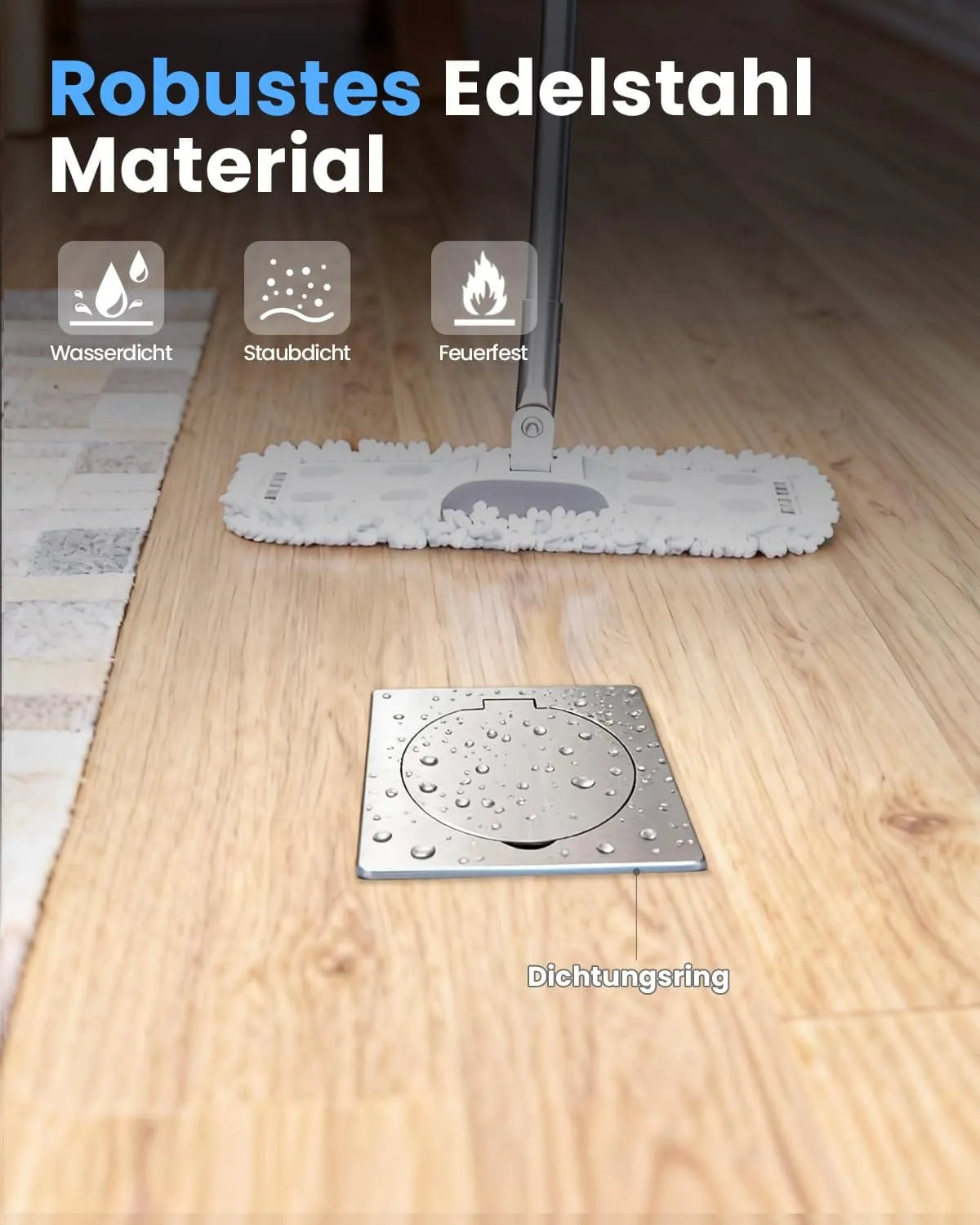 Floor Socket Single Plug Stainless Steel Floor Tank Electric Floor Socket Indoor
