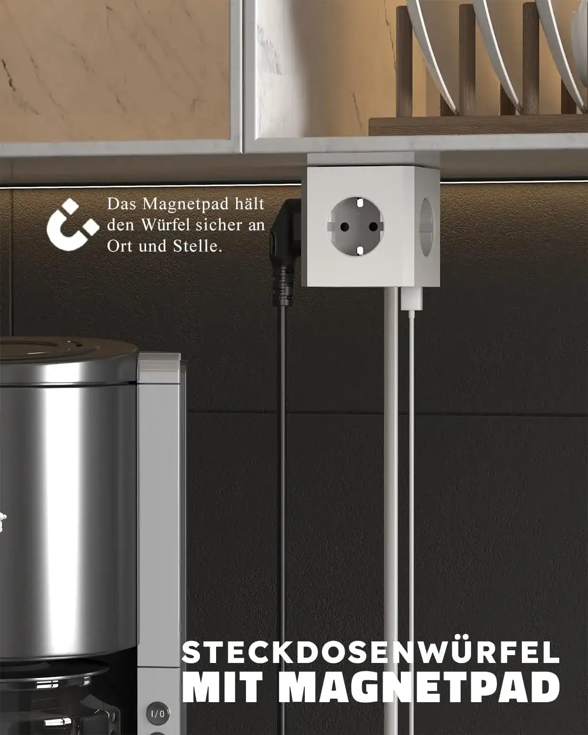PD20W Socket Cube with 3 USB and Flat Plugs