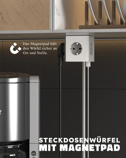 PD20W Socket Cube with 3 USB and Flat Plugs
