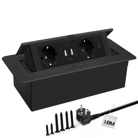 Table top hidden socket