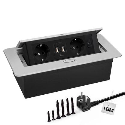 Table top hidden socket